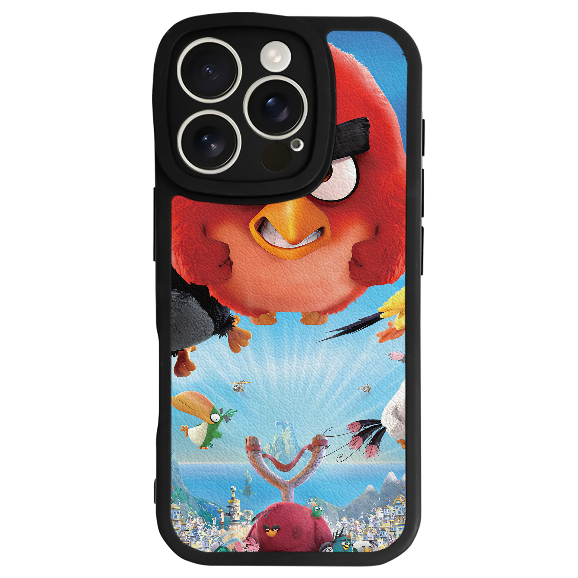 （画像用） Angry Birds アングリーバード 【iPhone 16シリーズ対応】シリコンスマホケース（レザー調） 材質：シリコン